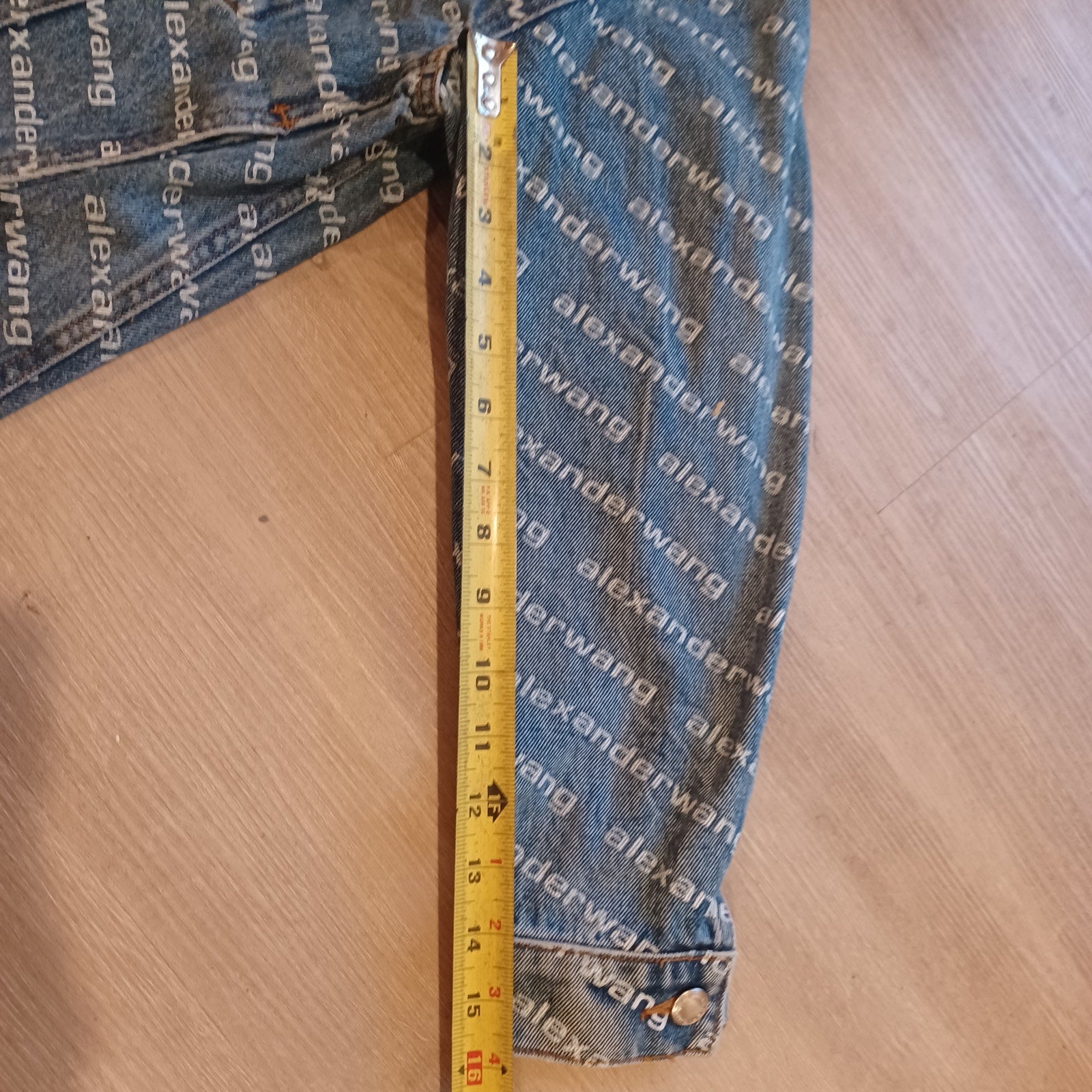 Pre-Loved Alexander Wang Falling Back Logo Indigo Blue Denim Jacket