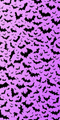 🦇 Black Bats Pattern MagSafe® Tough Case for iPhone® 14, 15, 16, 17 | Minimalist Purple Halloween Design